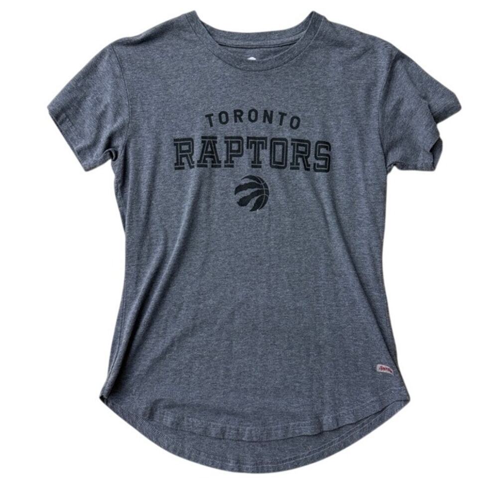 Toronto Raptors Sportiqe Women's Small Soft Graphic Tee Gray NBA Basketball